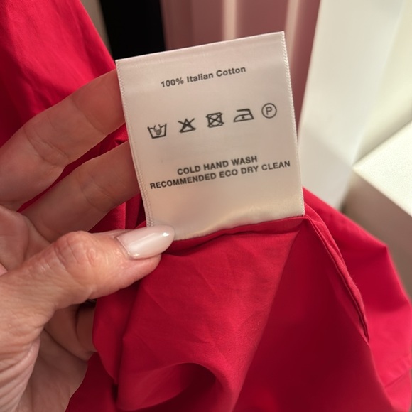 Esse Studios Red Italian Cotton Cutout Dress- US6 - Picture 10 of 14